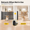 Retractable Pet Gate for Dogs & Cats, 70.9" Wide x 30.7" High Mesh Dog Gate for Doorways, Hallways, Kitchen & Bedroom, No-Drill Adhesive Mounting