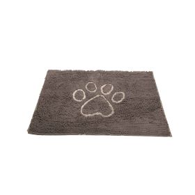 DGS Pet Products Dirty Dog Door Mat Small Mocha Brown 23" x 16" x 2" (Color: Misty Grey, size: medium)