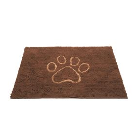 DGS Pet Products Dirty Dog Door Mat Small Mocha Brown 23" x 16" x 2" (Color: Mocha Brown, size: large)