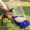 Summer Dog Water Play Sprinkler; Outdoor Pet Bath Toy; Dogs Drinking Fountains For Garden