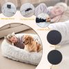 Human Dog Bed, Large Size Fits You and Pets, Washable Faux Fur Dog Bed for People Doze Off, Napping Orthopedic Dog Bed, Present Plump Pillow, Blanket